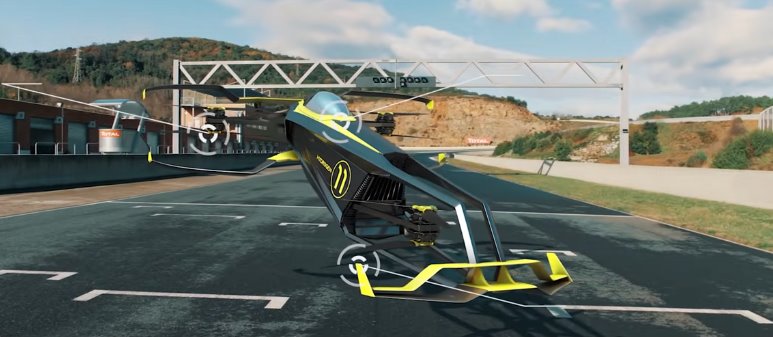 Водневий літаючий автомобіль Carcopter - майбутнє перегон Формули 1
