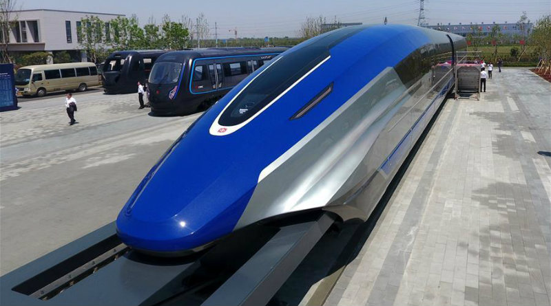 У Китаї незабаром почнуть курсувати потяги на магнітній подушці зі швидкістю до 600 км/год