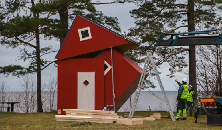Розкладний будинок Brette Haus можна побудувати за 3 години і взяти з собою при переїзді