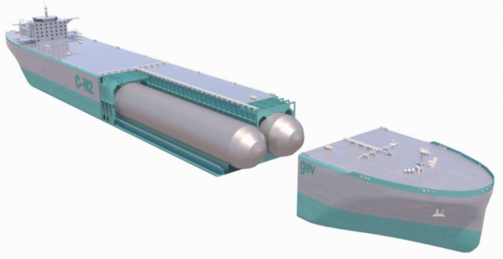 Global Energy Ventures розпочала розробку водневого пілотного корабля C-H2 вантажністю 430 тонн